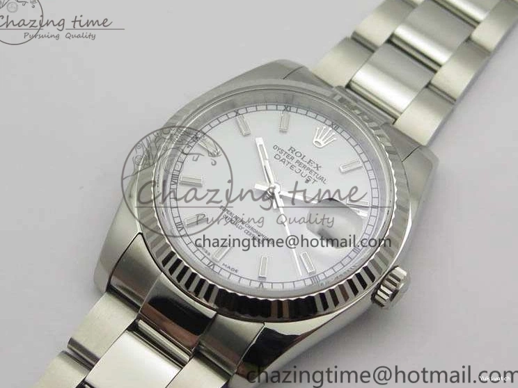 116234 Oyster 36mm Edition 1:1 On SA3135 Stick Markers Bracelet Dial DateJust 904L Best SS SS ARF White 1222